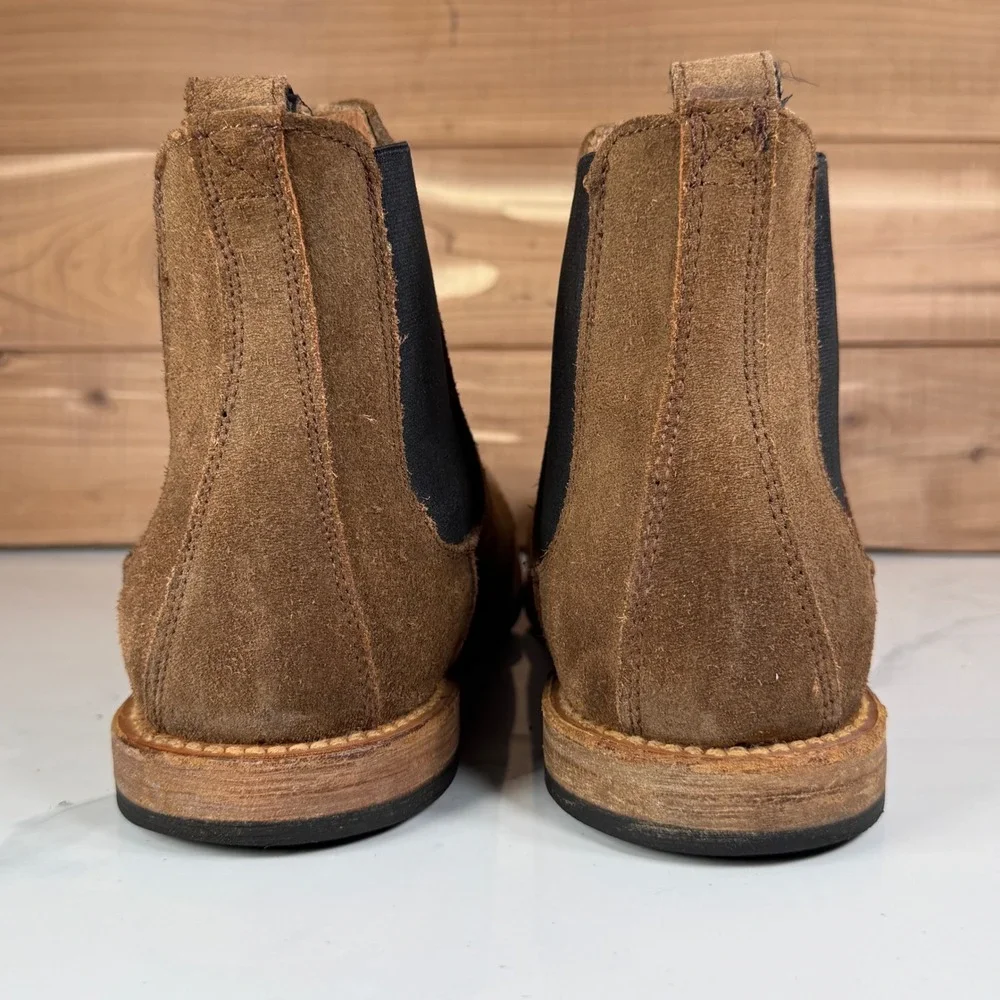 Freebird Curtis Mens Brown Suede Cap Toe Chelsea Boots Size 8 Leather Sole‎